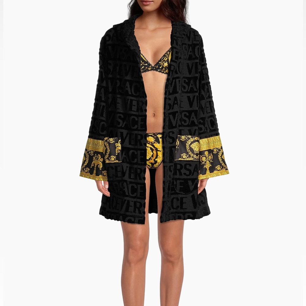 Versace Unisex Barocco Sleeve w/hood Robe M/L